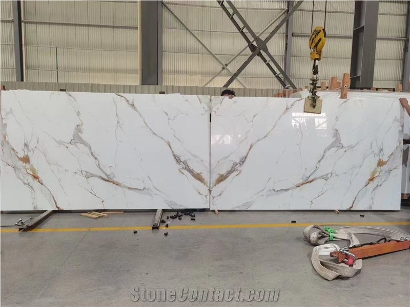 Calacatta Gold 3Th Nano Stone Bookmatch  Slab