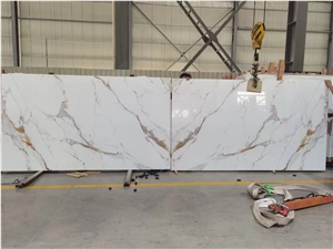 Calacatta Gold 3Th Nano Stone Bookmatch  Slab