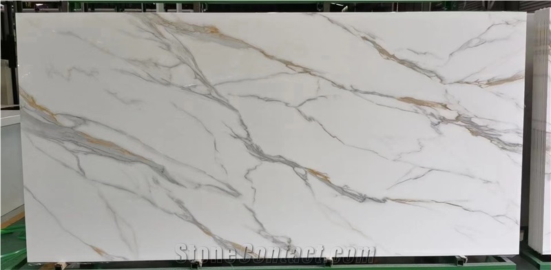 Calacatta Gold 3Th Nano Stone Bookmatch  Slab