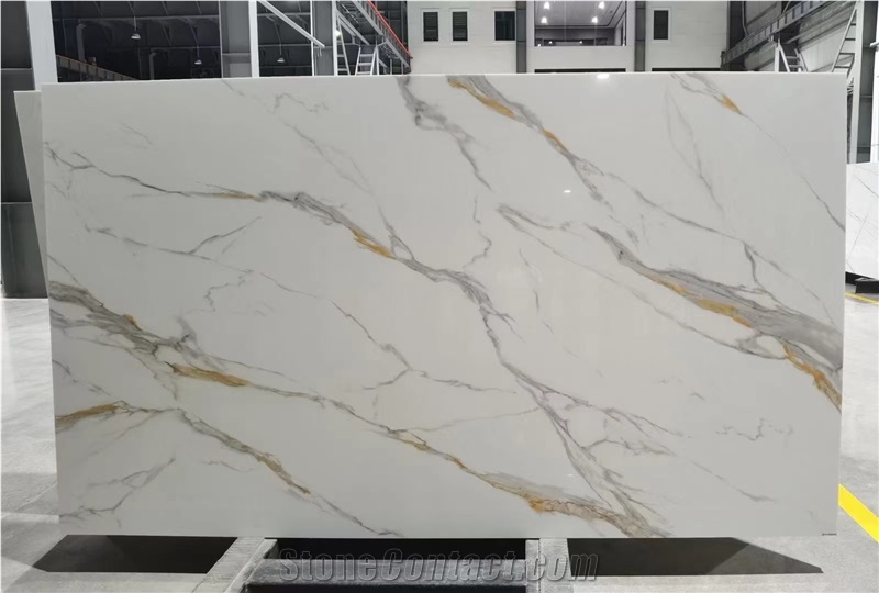 Calacatta Gold 3Th Nano Stone Bookmatch  Slab