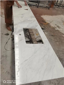 Calacatta White Quartz Counter Top