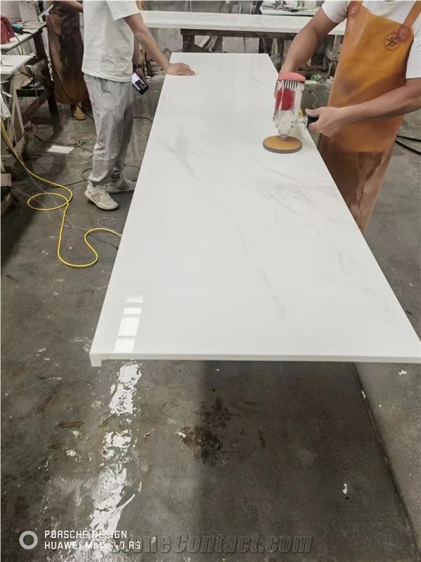 Calacatta White Quartz Counter Top