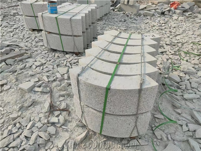 Granite Curved Kerbstone, Grey Granite Stone