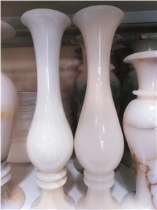 White Onyx Flower Vases