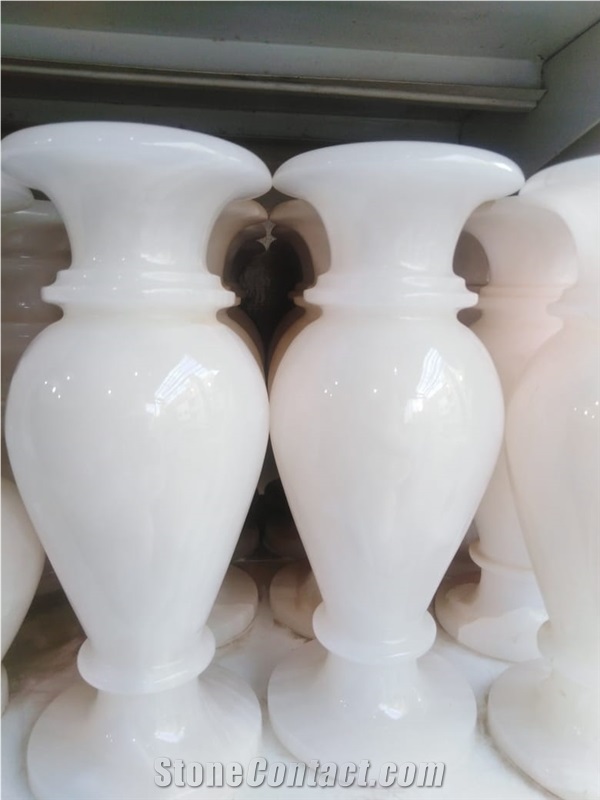 White Onyx Flower Vases