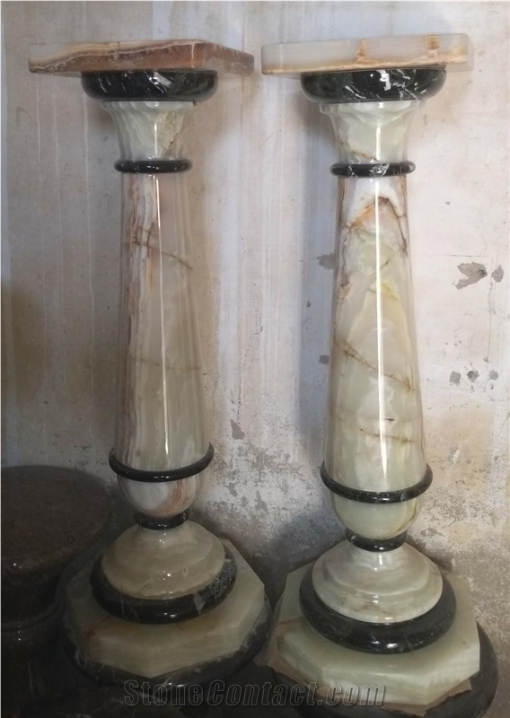 White Onyx Flower Vases