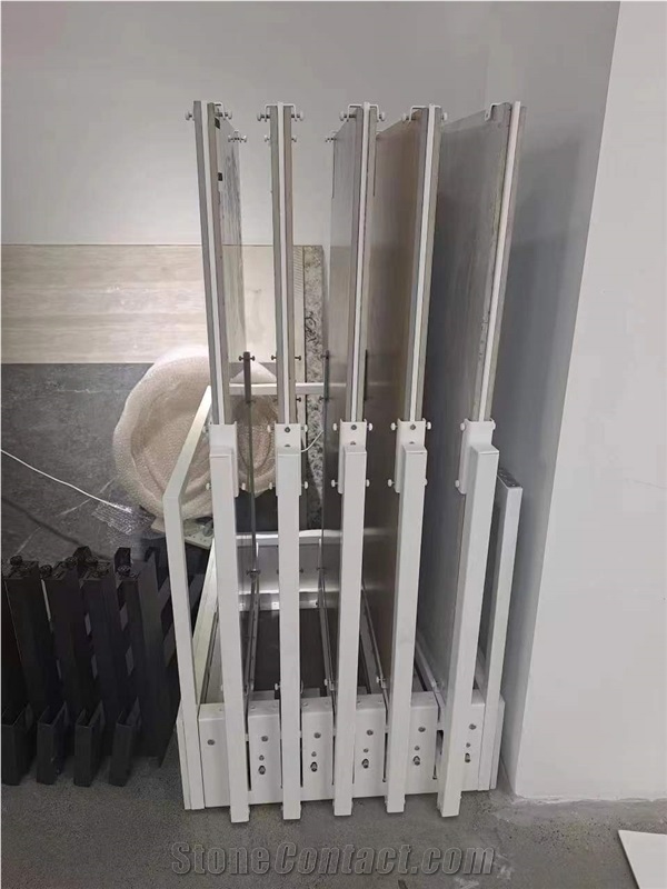 Slab Pull Out Display Stand Rack For Showroom