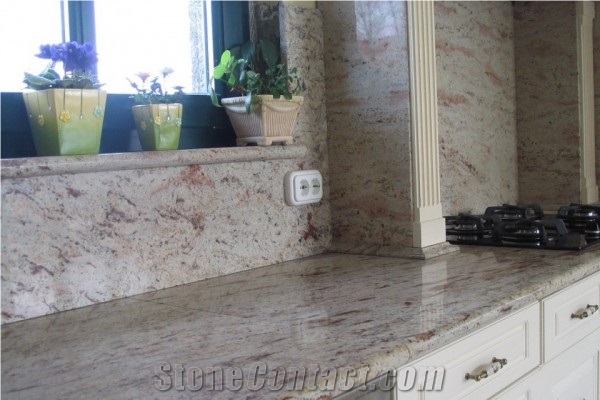 Ivory Brown Granite Kitchen Countertop