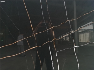 Calacatta Black Quartz Surface Slabs Engineered Stone