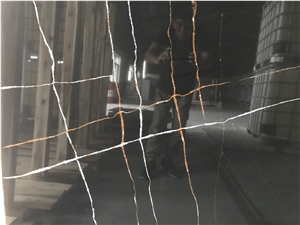 Calacatta Black Quartz Surface Slabs Engineered Stone