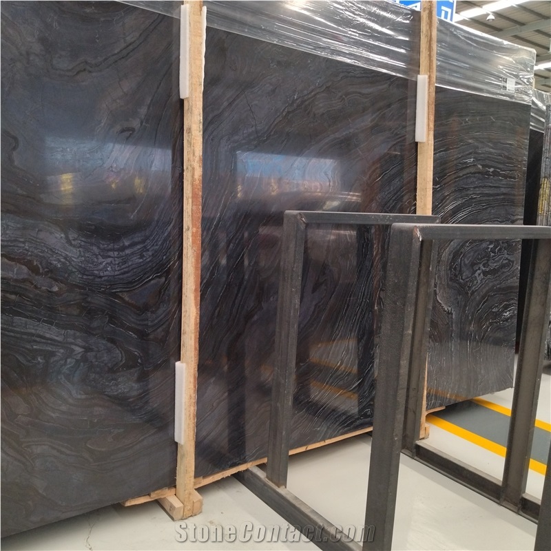 18 Mm Ancient Wood Grain Marble Slab With Wooden Pattern