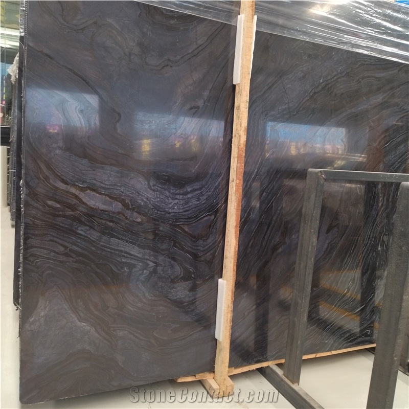 18 Mm Ancient Wood Grain Marble Slab With Wooden Pattern