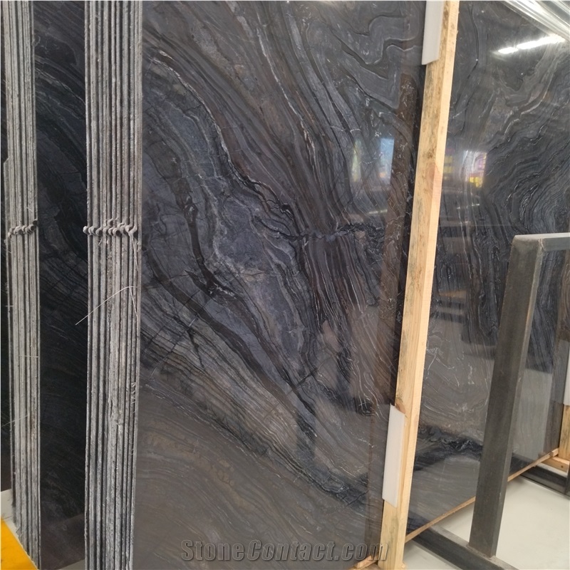 18 Mm Ancient Wood Grain Marble Slab With Wooden Pattern