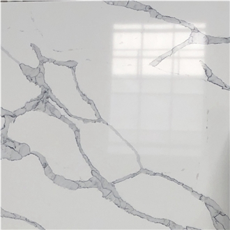 White Calacatta Marble Man-Made Quartz Slabs