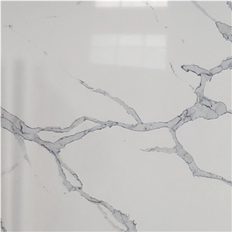 White Calacatta Marble Man-Made Quartz Slabs