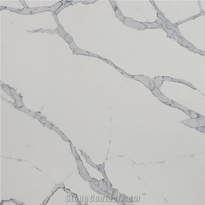 White Calacatta Marble Man-Made Quartz Slabs
