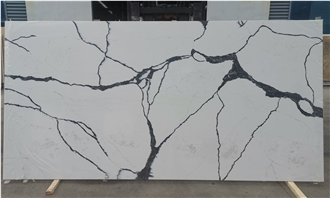 White Calacatta Marble Textured Quartz Slabs White Calacatta Marble Textured Quartz Slabs