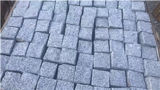 Grey Granite Split Cube Stone