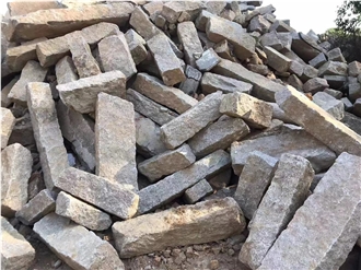 Grey Granite Split Cube Stone