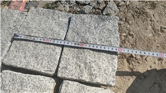 Grey Granite Split Cube Stone