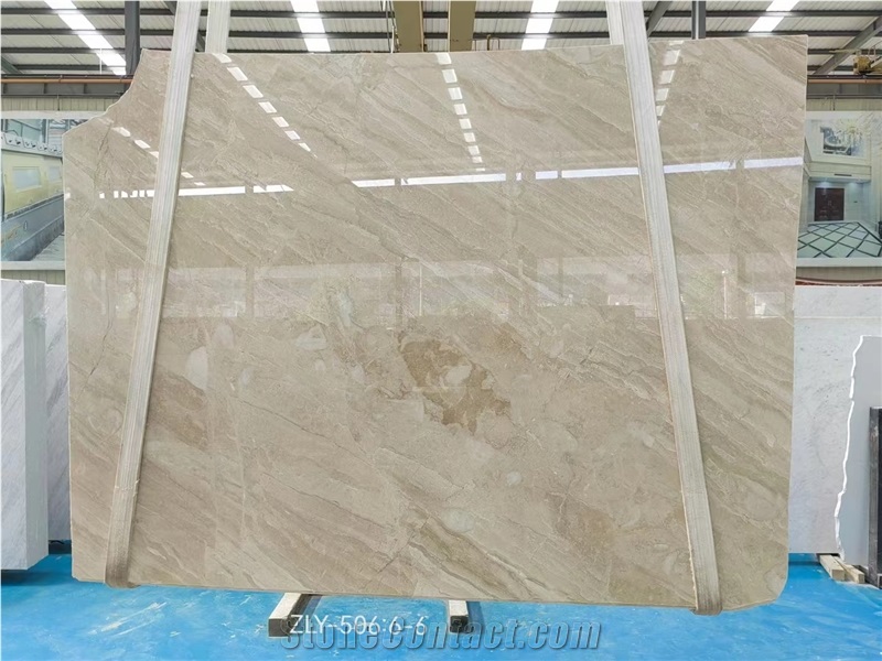 China Cream Cappucino Beige Marble Tiles Slab