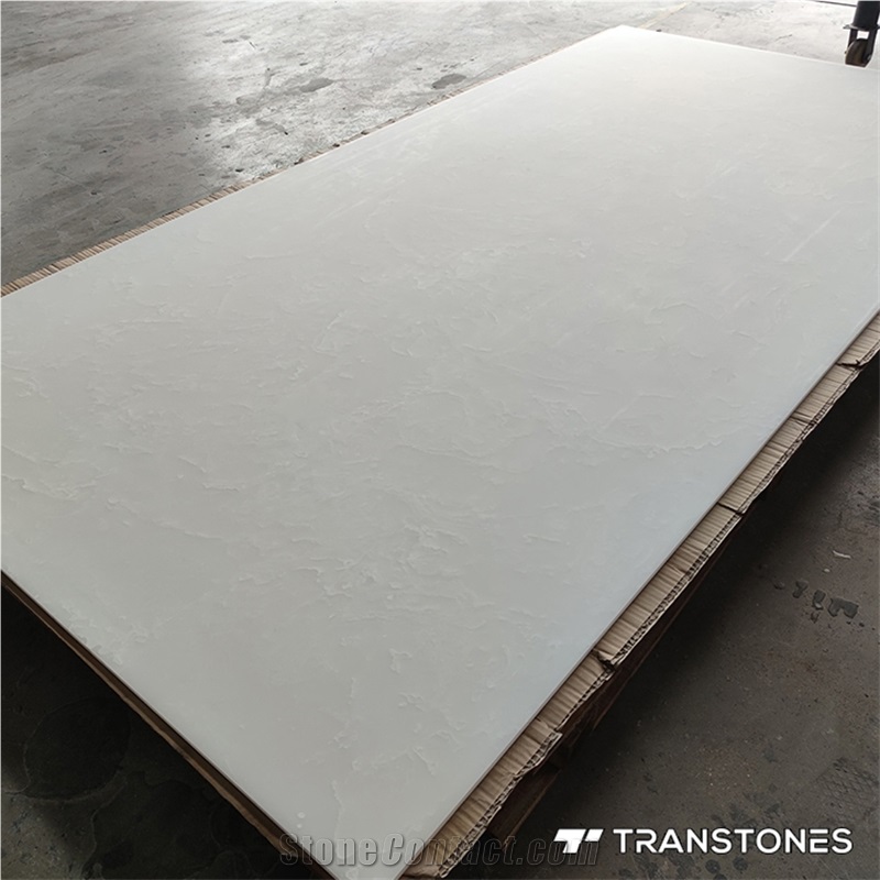 Translucent Stone Wall Panels Backlit White Alabaster Sheet