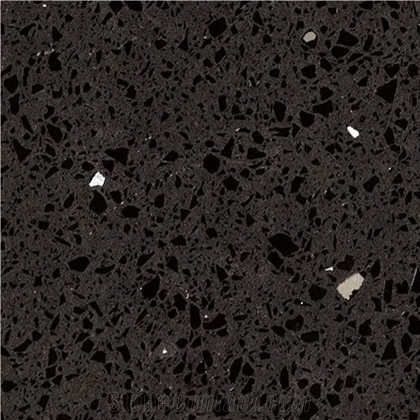 Crystal Black Quartz, Engineered Stone