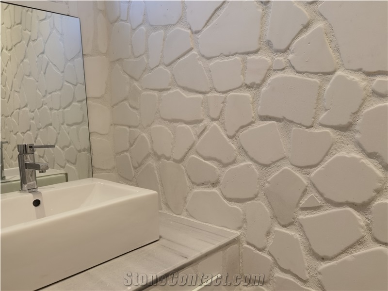 Antique White Marble Thassos Flagstones Wall And Floor Tiles
