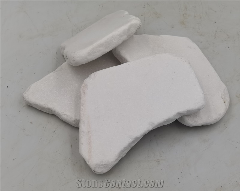 Antique White Marble Thassos Flagstones Wall And Floor Tiles
