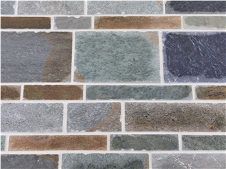 Forest Sepia Green Slate  Machine Cut Tiles