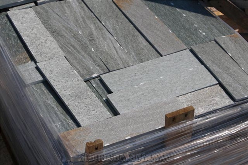 Forest Sepia Green Slate  Machine Cut Tiles