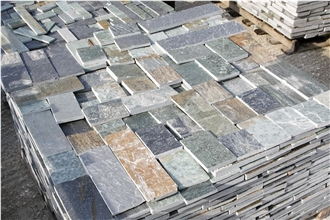 Forest Sepia Green Slate  Machine Cut Tiles