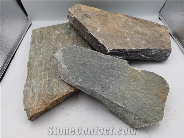 Forest Sepia Polygonal- Karystos Green Slate Flagstone
