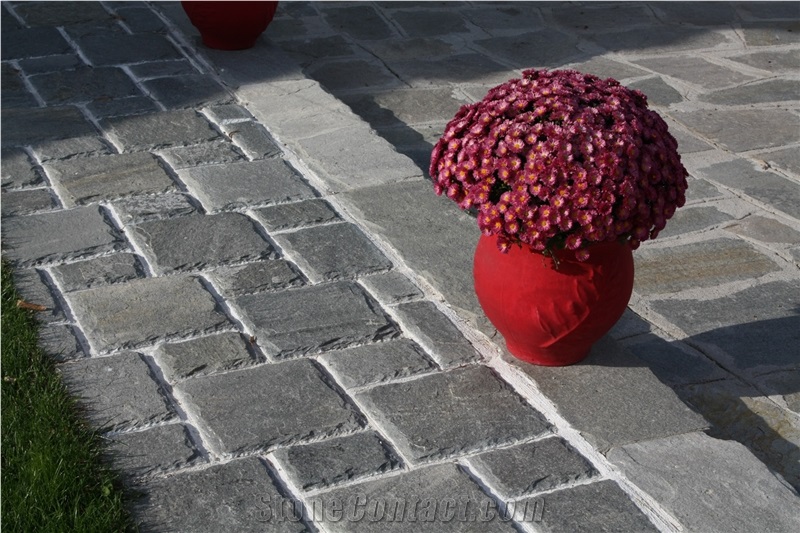Hand Cut Kavalas Slate Paving Tiles