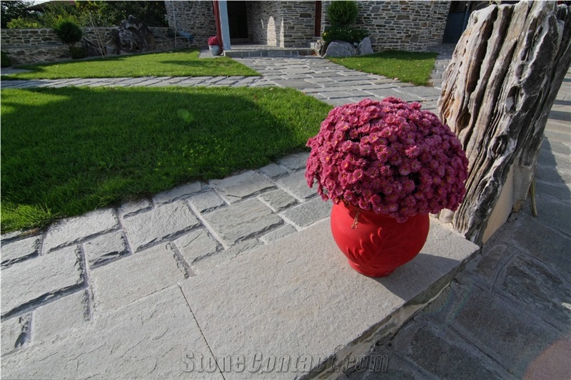 Hand Cut Kavalas Slate Paving Tiles