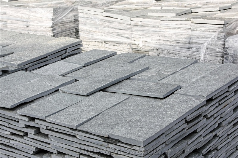 Machine Cut Kavala Gray Slate Wall Cladding Tiles