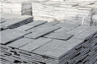 Machine Cut Kavala Gray Slate Wall Cladding Tiles
