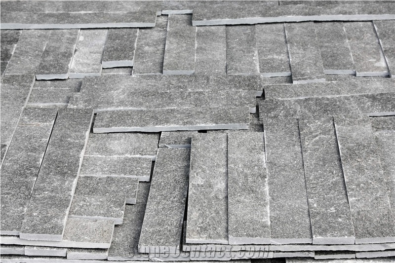 Machine Cut Kavala Gray Slate Wall Cladding Tiles