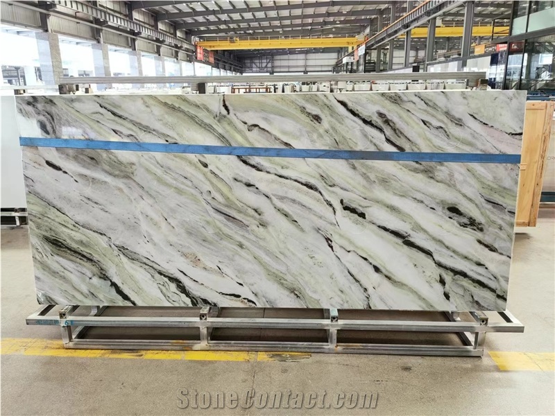 Shangri La Jade Green Look Marble Sintered Stone Slabs