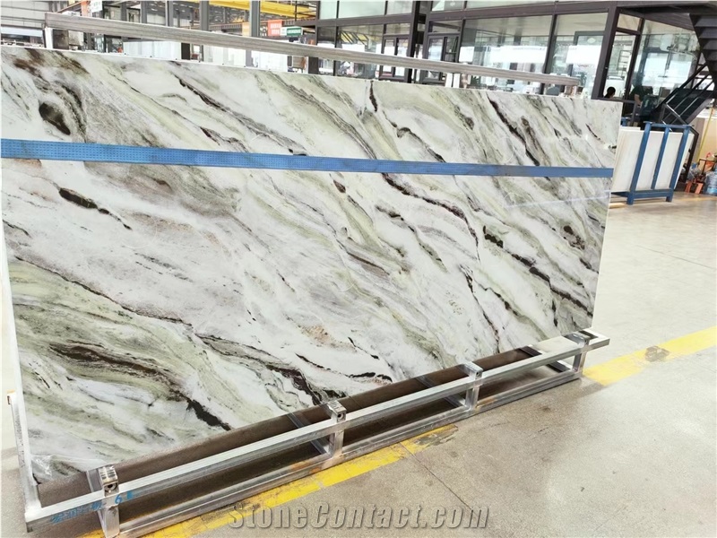 Shangri La Jade Green Look Marble Sintered Stone Slabs