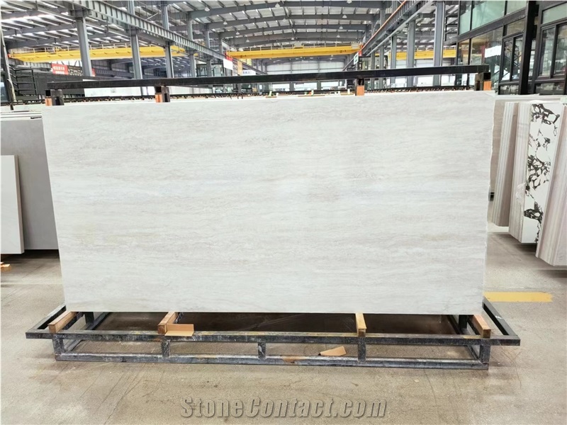 Sintered Stone Slabs Beige Travertine For Home Floor
