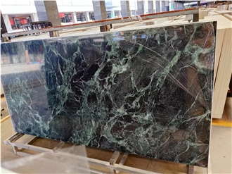 Verde Alpi Green Marble Look Sintered Stone Slabs Tile