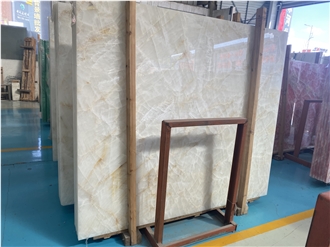 Abri White Onyx Slabs Wall Background Tile Home Decoration
