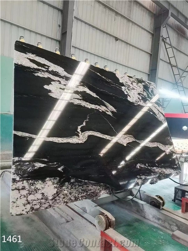 Nebula Granite Black Cosmic Swan Proto Slabs For Floor