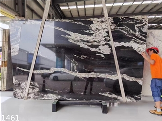 Nebula Granite Black Cosmic Swan Proto Slabs For Floor