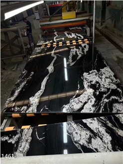 Nebula Granite Black Cosmic Swan Proto Slabs For Floor