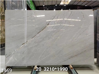 White Santorini Quartzite Slabs Bianco Macaubas Floor Use