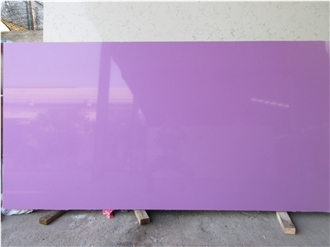 2Cm New Design Interior Pure Purple Color 2019 Quartz Slabs