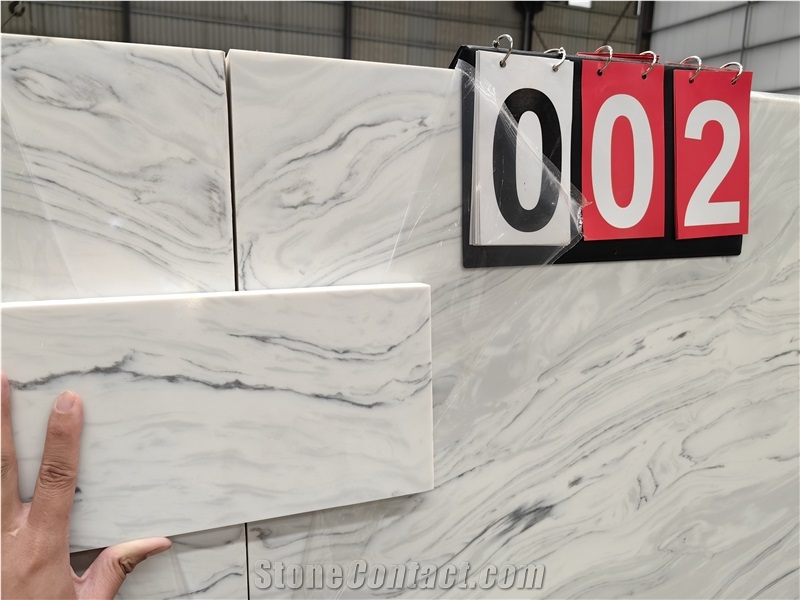 Polished 2Cm And 3 Cm Calacatta Viscon 5097 Quartz Slabs