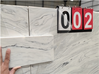 Polished 2Cm And 3 Cm Calacatta Viscon 5097 Quartz Slabs